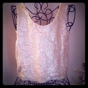 Sexy sequins zip up gold blouse!